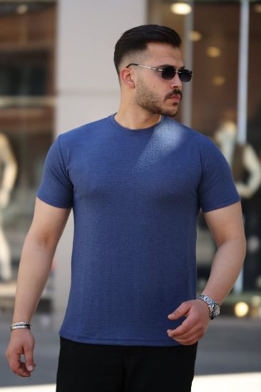 Erkek Ağaç Kabuğu Desenli Kısa Kollu T-shirt resmi